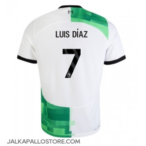 Liverpool Luis Diaz #7 Vieraspaita 2023-24 Lyhythihainen